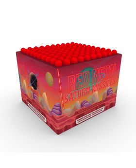 100 Shot Red Neon Saturn Missiles Planet X